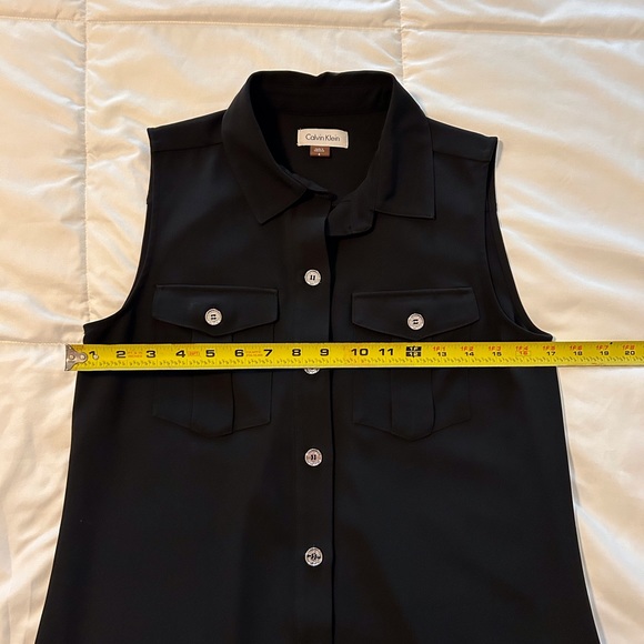 Calvin Klein Women’s Black Sleeveless Dress with Silver Buttons. Size 4 - Picture 6 of 8